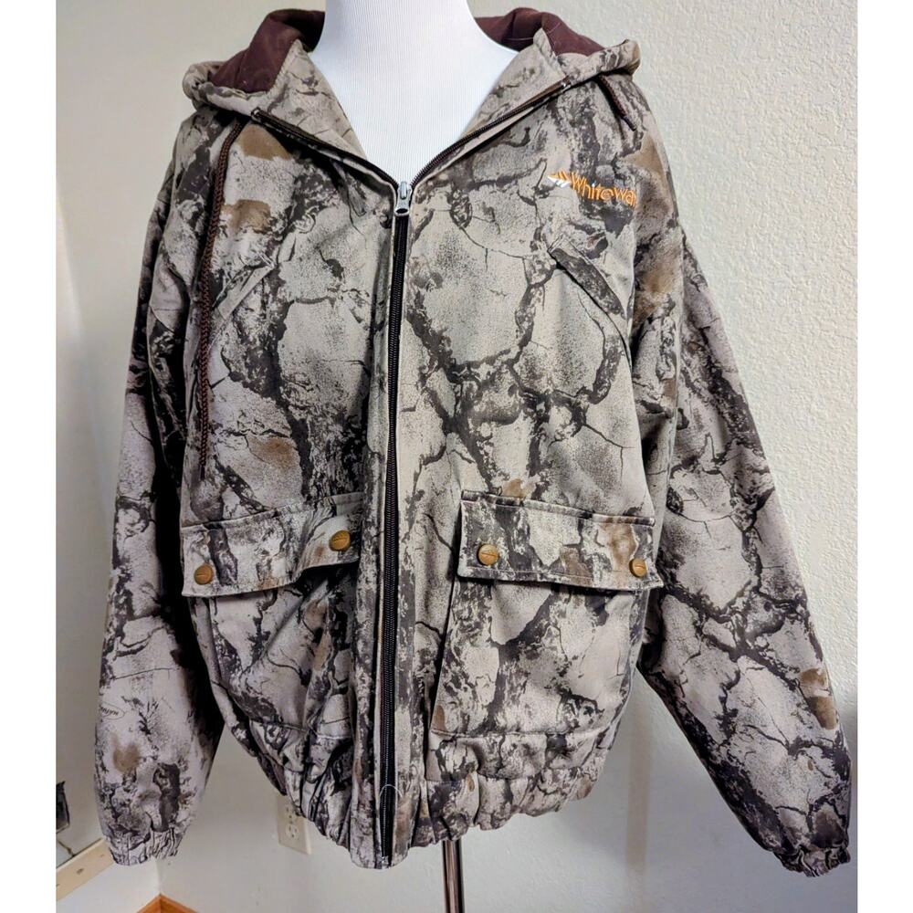 Whitewater Men's Medium Insulated Camouflage Hooded Jacket Full Zip Hunting...